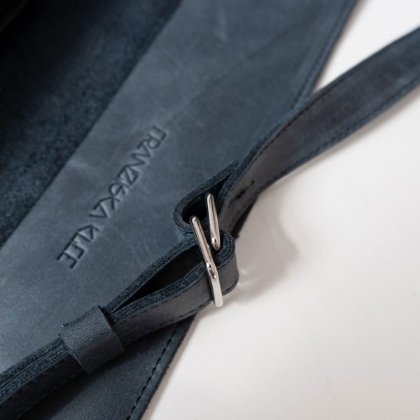 Detail Crossbody Bag TEA Large in the color dark blue.
